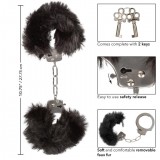Металлические наручники с искусственным мехом ULTRA FLUFFY FURRY, чёрные