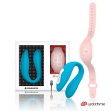 Вибратор для пар с пультом-часами Weatwatch Dual Pleasure Vibe, голубой-розовый