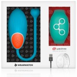 Виброяйцо с пультом-часами Wearwatch Egg Wireless Watchme, голубой-зеленый