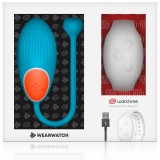 Виброяйцо с пультом-часами Wearwatch Egg Wireless Watchme, голубой-белый