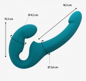 Анатомический безремневой страпон Fun Factory SHARE LITE, зеленый