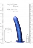 Страпон-фаллопротез Twisted Hollow Strap-on 8'', голубой (20.6, Ø 4 см)