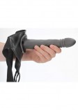 Страпон-фаллопротез Twisted Hollow Strap-on 8'', серый (20.6, Ø 4 см)