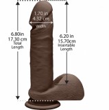 Фаллоимитатор на присоске The D™ - Perfect D 7 - Chocolate (17.3, Ø 4.3 см)