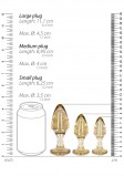 Набор акриловых анальных пробок Acrylic Goldchip Butt Plug Set