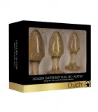 Набор акриловых анальных пробок Acrylic Goldchip Butt Plug Set