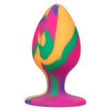 Анальная пробка из силикона CHEEKY LARGE TIE-DYE PLUG (9, Ø 4.5 см)
