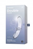 Двусторонний фаллоимитатор Satisfyer Double Crystal, прозрачный (19.5, Ø 4 см)