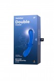 Двусторонний фаллоимитатор Satisfyer Double Crystal, голубой (19.5, Ø 4 см)