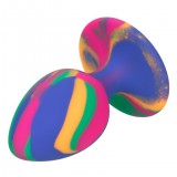 Анальная пробка из силикона CHEEKY MEDIUM TIE-DYE PLUG (7.5, Ø 3,3 см)
