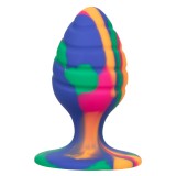 Анальная пробка из силикона CHEEKY MED SWIRL TIE-DYE PLUG (7.5, Ø 3.3 см)