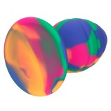 Анальная пробка из силикона CHEEKY MED SWIRL TIE-DYE PLUG (7.5, Ø 3.3 см)