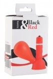 Вибромассажер для сосков Black & Red by TOYFA с грушей, красный