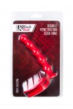 Насадка на пенис для двойного проникновения Black&Red by TOYFA, красная (19.5, Ø 2.3 см)