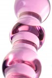 Двусторонний фаллоимитатор Sexus Glass, стекло, розовый (18, Ø 3.5 см)