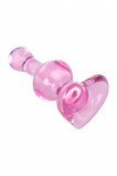 Анальная втулка Sexus Glass, розовая (9.8, Ø 3.4 см)