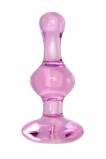 Анальная втулка Sexus Glass, розовая (9.8, Ø 3.4 см)
