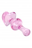 Анальная втулка Sexus Glass, розовая (9.8, Ø 3.4 см)