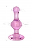Анальная втулка Sexus Glass, розовая (9.8, Ø 3.4 см)