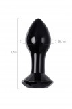 Анальная втулка Sexus Glass, черная (8.5, Ø 3.2 см)