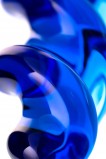 Анальная спиралевидная втулка Sexus Glass, синяя (12, Ø 3.5 см)