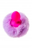 Анальная втулка с хвостом ToDo by Toyfa Sweet bunny, розовая с сиреневым (13, Ø 2.8 см)
