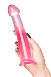 Нереалистичный фаллоимитатор Jelly Dildo L Toyfa Basic, розовый (20, Ø 3.7 см)