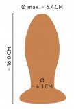 Анальная силиконовая пробка мягкая с присоской (16, Ø 6.4 см)