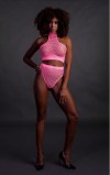 Топ и трусики Turtle Neck and High Waist Slip - Pink (размер XS/XL)