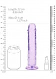 Фаллоимитатор реалистик REALROCK CRYSTAL CLEAR, фиолетовый (22, Ø 4 см)