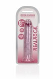 Фаллоимитатор реалистик REALROCK CRYSTAL CLEAR, розовый (22, Ø 4 см)