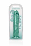 Фаллоимитатор реалистик REALROCK CRYSTAL CLEAR, зеленый (25, Ø 4.5 см)