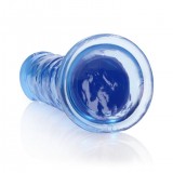 Фаллоимитатор реалистик REALROCK CRYSTAL CLEAR, синий (25, Ø 4.5 см)