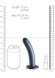 Фаллоимитатор Smooth G-Spot, серый (15, Ø 2.9 см)