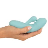 Минивибратор Cuties Rabbit бирюзовый (15.5, Ø 3.7 см)