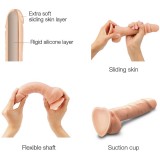 Фаллоимитатор Strap-On-Me Sliding Skin Realistic Dildo, телесный XXL (20, Ø 4.6 см)