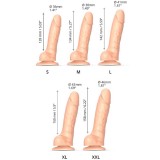 Фаллоимитатор Strap-On-Me Sliding Skin Realistic Dildo, телесный XXL (20, Ø 4.6 см)