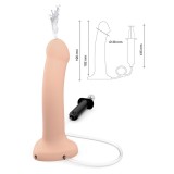 Фаллоимитатор Strap-On-Me Dildo Semi-Realistic с функцией эякуляции, ванильный (L - 19.6, Ø 3.6 см)