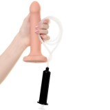 Фаллоимитатор Strap-On-Me Dildo Semi-Realistic с функцией эякуляции, ванильный (L - 19.6, Ø 3.6 см)