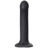 Фаллоимитатор Strap-On-Me Dildo Dual Density Semi-Realistic гнущийся, черный (L - 19, Ø 3.7 см)