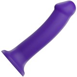 Фаллоимитатор Strap-On-Me Dildo Dual Density Semi-Realistic гнущийся, фиолетовый (L - 19, Ø 3.7 см)