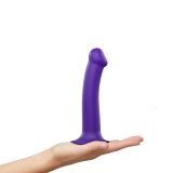 Фаллоимитатор Strap-On-Me Dildo Dual Density Semi-Realistic гнущийся, фиолетовый (M - 18, Ø 3.3 см)