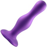 Фаллоимитатор Strap-On-Me Dildo Plug изогнутый, фиолетовый металлик (L - 16.5, Ø 4.7 см)