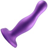 Фаллоимитатор Strap-On-Me Dildo Plug изогнутый, фиолетовый металлик (L - 16.5, Ø 4.7 см)