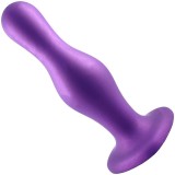 Фаллоимитатор Strap-On-Me Dildo Plug изогнутый, фиолетовый металлик (L - 16.5, Ø 4.7 см)