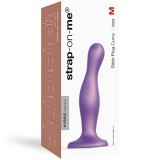 Фаллоимитатор Strap-On-Me Dildo Plug изогнутый, фиолетовый металлик (M - 15.5, Ø 4.3 см)