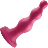 Фаллоимитатор Strap-On-Me Dildo Plug Beads Framboise металлик (L - 16, Ø 4.6 см)