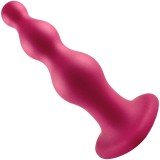 Фаллоимитатор Strap-On-Me Dildo Plug Beads Framboise металлик (L - 16, Ø 4.6 см)