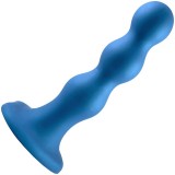 Фаллоимитатор Strap-On-Me Dildo Plug Balls синий металлик (L - 16.5, Ø 4 см)