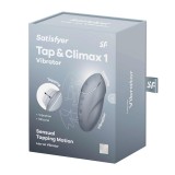 Вибростимулятор с функцией постукивания Satisfyer Tap & Climax 1, Bluegrey